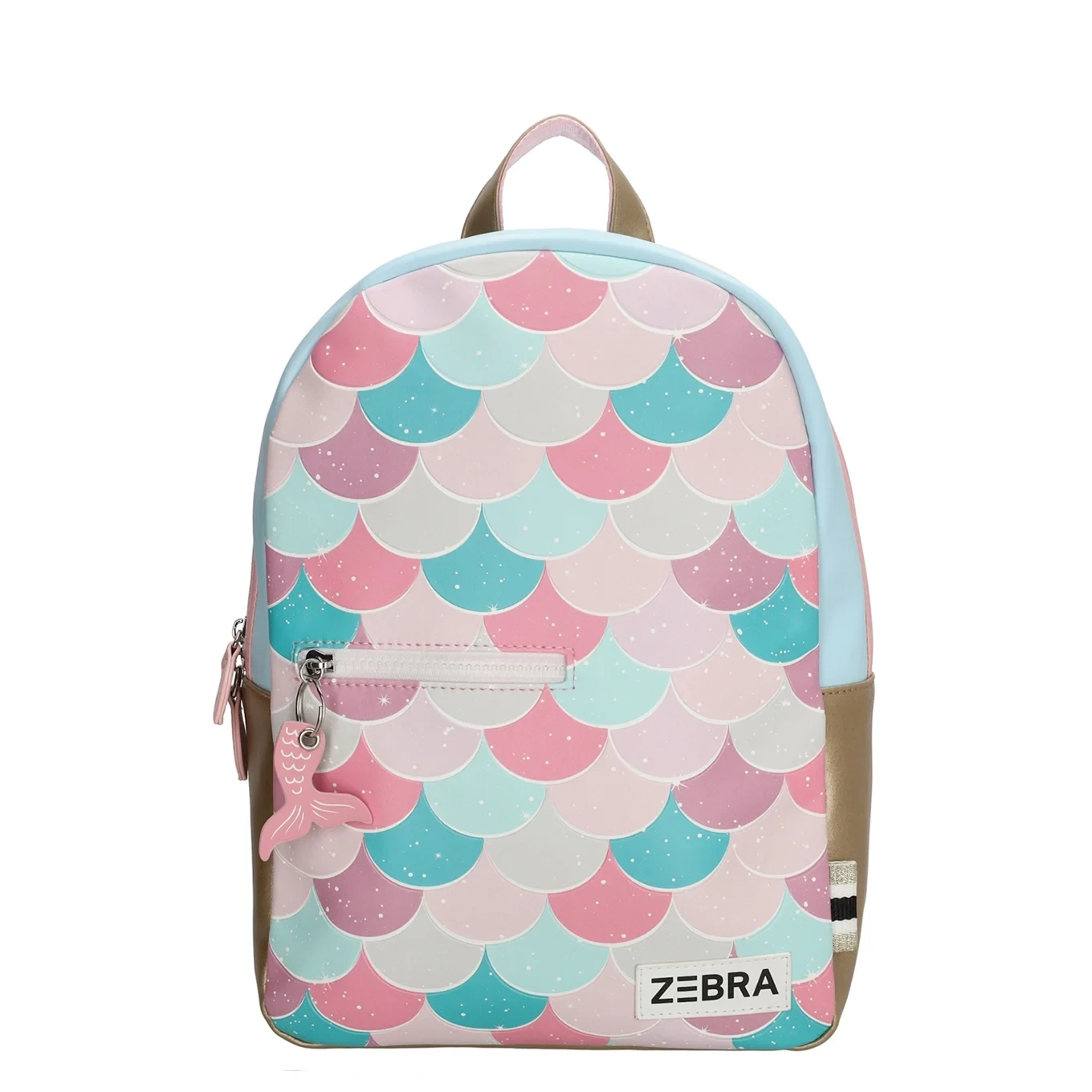 Σακίδιο Πλάτης Backpack Σιέλ Χρυσό Γοργόνα Mermaid , Zebra